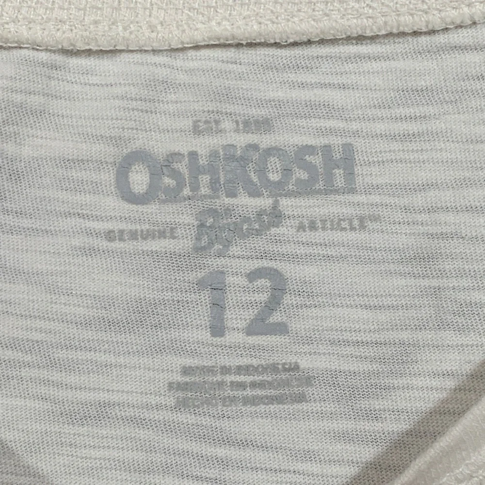 OshKosh Bgosh Kids Girls Size 12 Sparkle‎ Heart Graphic 3/4 Sleeve T Shirt Top